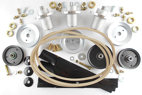 Hustler Raptor Super Duty 54" Ultimate Deck Rebuild Kit, Blade Spindles, Pulleys, Idlers, Deck Belt and Hardware - DECKIT262
