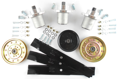 Hustler Mini Z & Super Mini Z 52" High Lift Deck Rebuild Kit, Blade Spindles 783506, Idlers, and Hardware - DECKIT271