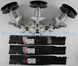 54" Cub Cadet GT1054, GT1554, GTX1054, RZT54, Troy-Bilt GT-2254, TB2654 Gator G6 Mulcher Blade Spindle Kits - DECKIT156
