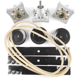 Hustler Raptor 52" Mulching Deck Rebuild Kit, Blade Spindles, Pulleys, Deck Belt and Hardware - DECKIT256