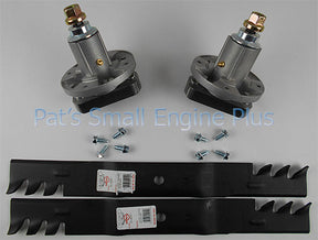 42" John Deere L100-L130, Scotts L1742, Saber 1642HS, 17.542HS Copperhead Commercial Mulcher Blade Spindle Kits - DECKIT30
