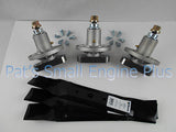 48" John deere, L120, L130, Scotts L2048, L2548 Standard Blade Spindle Kits - DECKIT62